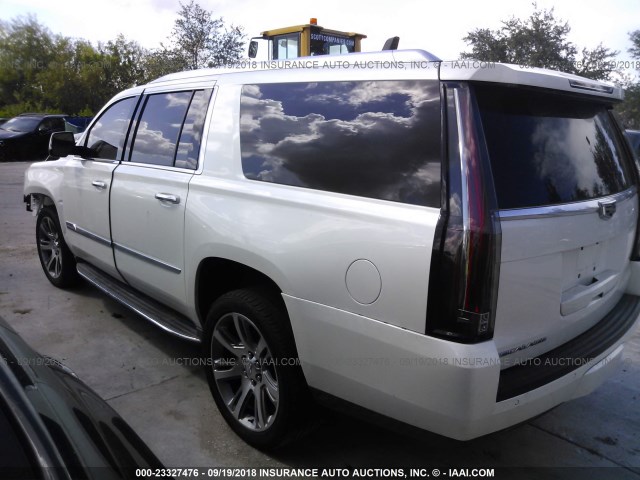 1GYS4SKJ8FR646187 - 2015 CADILLAC ESCALADE ESV LUXURY WHITE photo 3