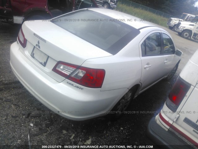 4A32B2FF2CE017915 - 2012 MITSUBISHI GALANT FE WHITE photo 4