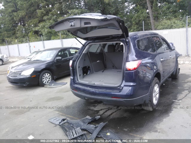 1GNKRFED7FJ201403 - 2015 CHEVROLET TRAVERSE LS BLUE photo 4