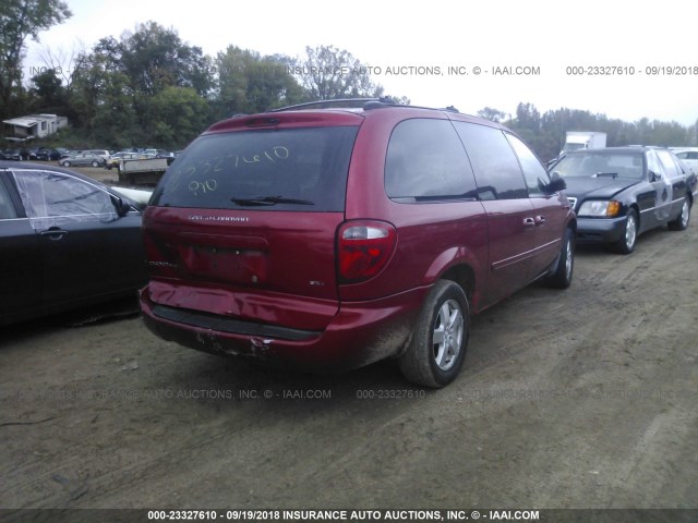 2D4GP44L76R649804 - 2006 DODGE GRAND CARAVAN SXT MAROON photo 4