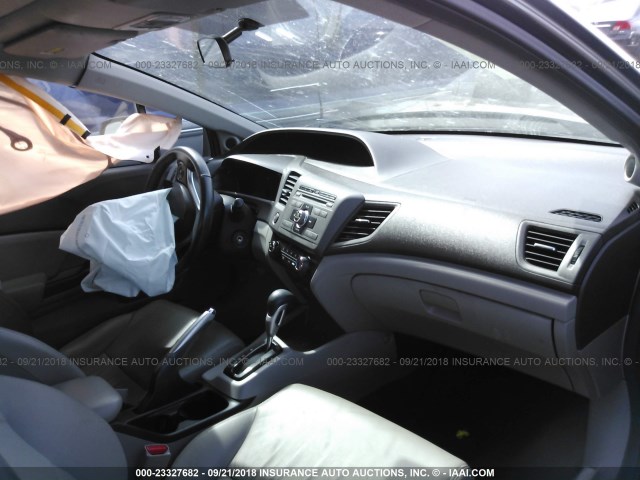 19XFB2F94CE028319 - 2012 HONDA CIVIC EXL GRAY photo 5