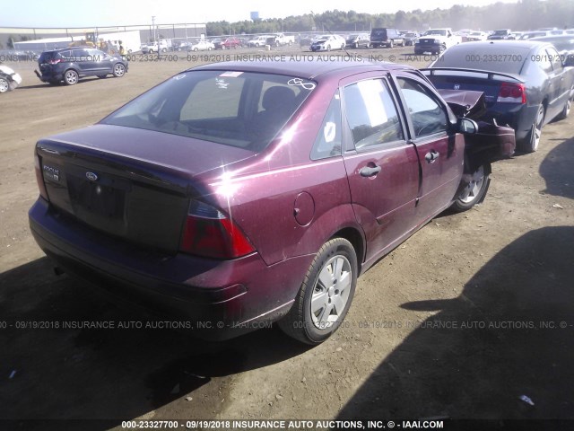 1FAFP34N47W320478 - 2007 FORD FOCUS ZX4/S/SE/SES მუქწითელი ფოტო 4