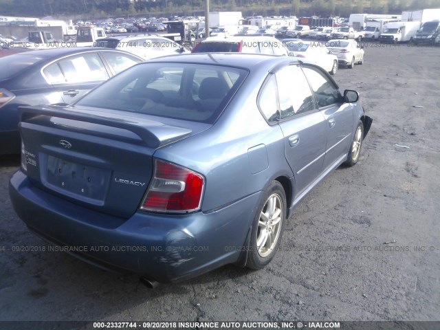 4S3BL616157229890 - 2005 SUBARU LEGACY 2.5I BLUE photo 4