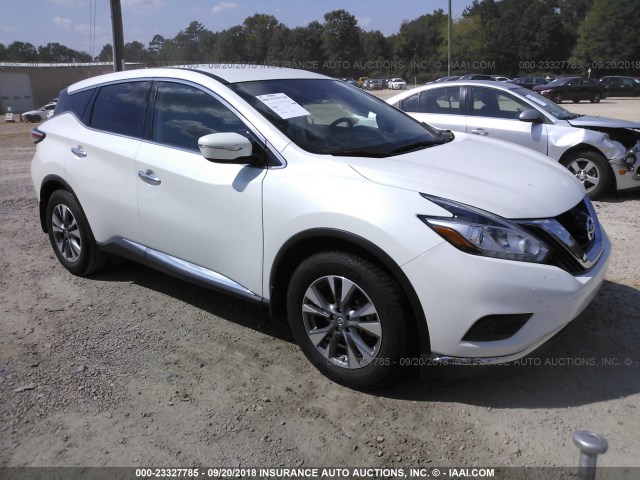 5N1AZ2MG3FN266875 - 2015 NISSAN MURANO S/SL/SV/PLATINUM WHITE photo 1