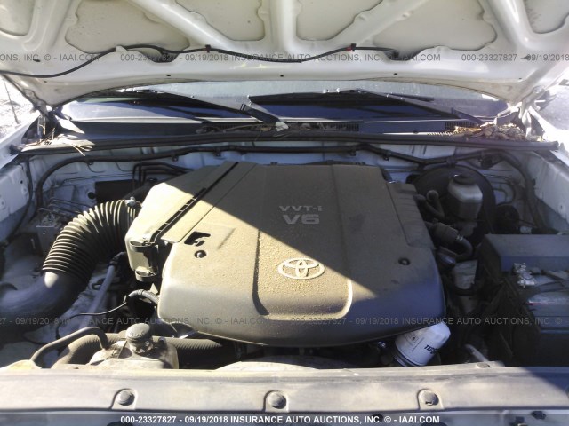 3TMJU62N68M066260 - 2008 TOYOTA TACOMA DOUBLE CAB PRERUNNER WHITE photo 10