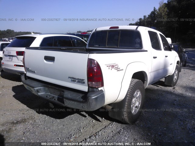 3TMJU62N68M066260 - 2008 TOYOTA TACOMA DOUBLE CAB PRERUNNER WHITE photo 4