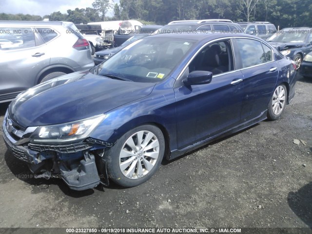 1HGCR2F55DA013006 - 2013 HONDA ACCORD SPORT BLUE photo 2