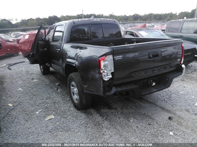 5TFAZ5CN0GX003786 - 2016 TOYOTA TACOMA DBL CAB/SR5/TRD SPORT/OR GRAY photo 3