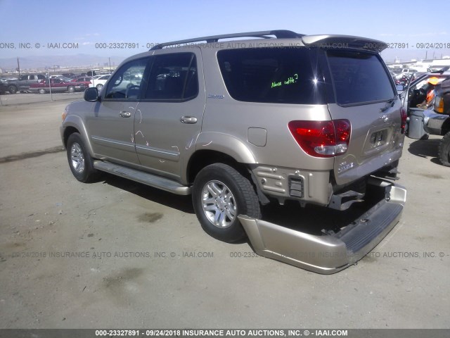 5TDZT38A75S263328 - 2005 TOYOTA SEQUOIA LIMITED GOLD photo 3