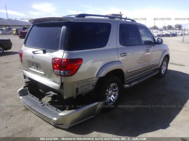 5TDZT38A75S263328 - 2005 TOYOTA SEQUOIA LIMITED GOLD photo 4