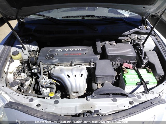 4T1BE46K17U570890 - 2007 TOYOTA CAMRY NEW GENERAT CE/LE/XLE/SE SILVER photo 10