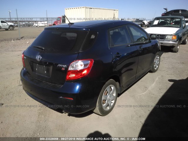 2T1KE40E79C028247 - 2009 TOYOTA COROLLA MATRIX S BLUE photo 4