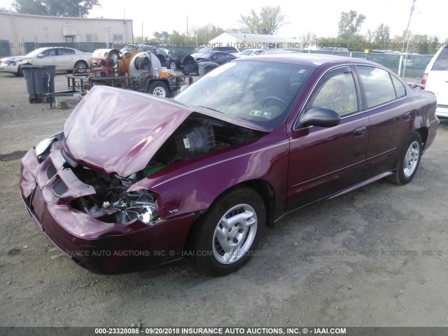 1G2NE52E55M217318 - 2005 PONTIAC GRAND AM SE RED photo 2