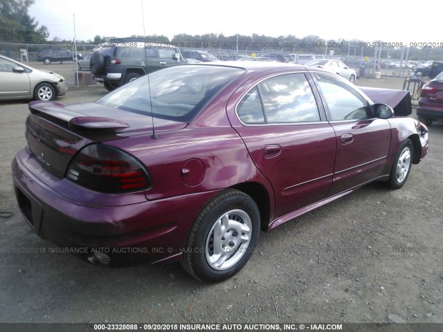 1G2NE52E55M217318 - 2005 PONTIAC GRAND AM SE RED photo 4