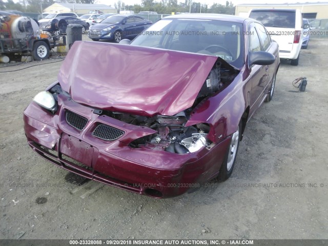 1G2NE52E55M217318 - 2005 PONTIAC GRAND AM SE RED photo 6