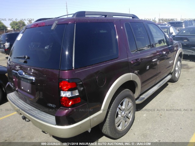 1FMEU74838UA39409 - 2008 FORD EXPLORER EDDIE BAUER MAROON photo 4