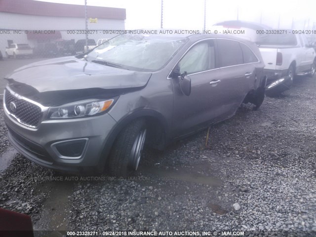 5XYPG4A38GG022729 - 2016 KIA SORENTO LX/L GRAY photo 2