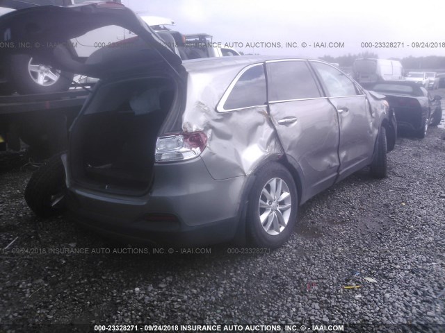 5XYPG4A38GG022729 - 2016 KIA SORENTO LX/L GRAY photo 4