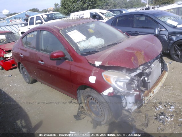 3N1CN7AP9DL862938 - 2013 NISSAN VERSA S/S PLUS/SV/SL RED photo 1