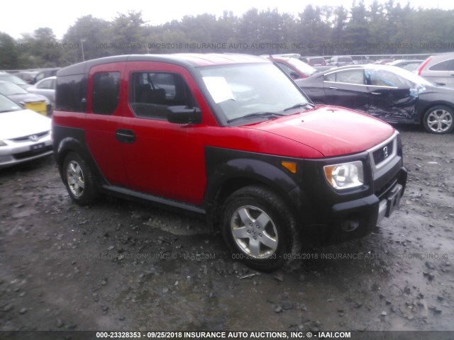 5J6YH27665L000487 - 2005 HONDA ELEMENT EX RED photo 1