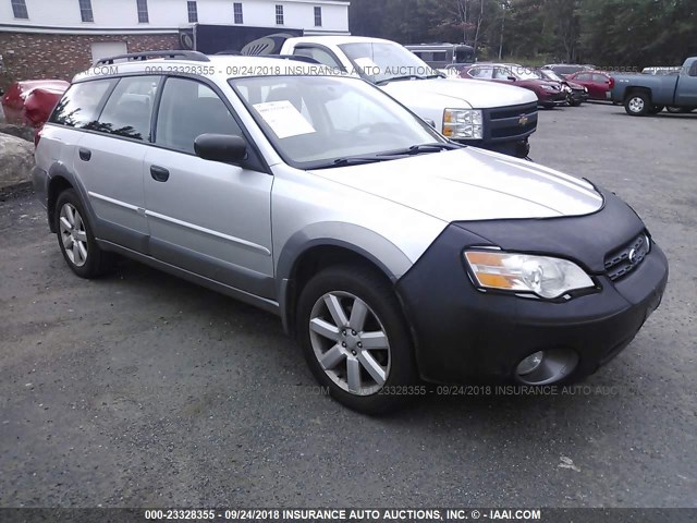 4S4BP61C366346643 - 2006 SUBARU LEGACY OUTBACK 2.5I SILVER photo 1