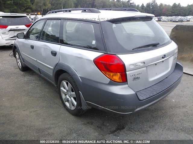 4S4BP61C366346643 - 2006 SUBARU LEGACY OUTBACK 2.5I SILVER photo 3