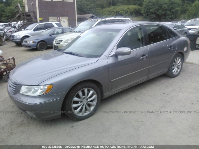 KMHFC46F48A255045 - 2008 HYUNDAI AZERA SE/LIMITED GRAY photo 2