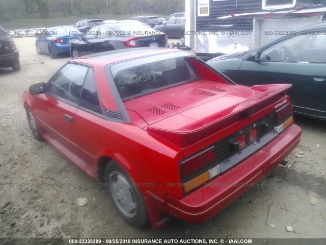 JT2AW15C8G0075088 - 1986 TOYOTA MR2 RED photo 3