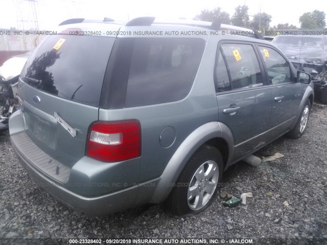 1FMDK05127GA30420 - 2007 FORD FREESTYLE SEL GREEN photo 4