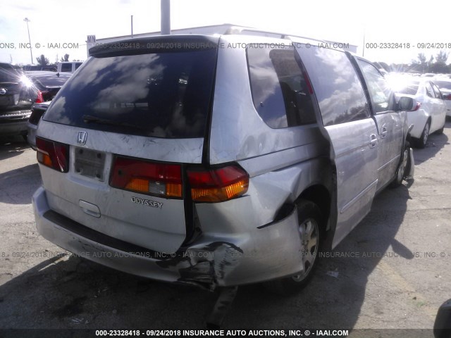 5FNRL18962B032771 - 2002 HONDA ODYSSEY EXL SILVER photo 4