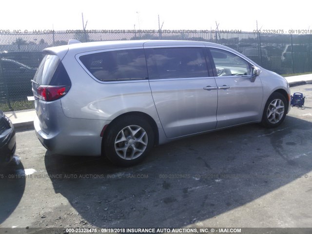 2C4RC1FG0JR107162 - 2018 CHRYSLER PACIFICA TOURING PLUS SILVER photo 4