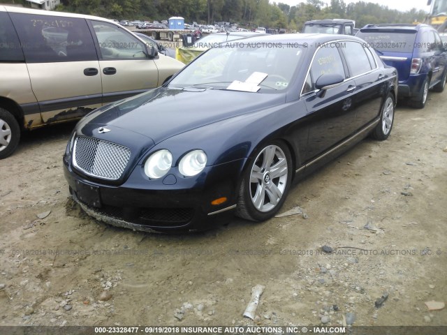 SCBBR93W18C051734 - 2008 BENTLEY CONTINENTAL FLYING SPUR BLUE photo 2