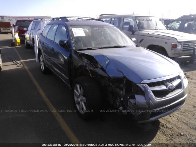 4S4BP61C787328806 - 2008 SUBARU OUTBACK 2.5I BLUE photo 1