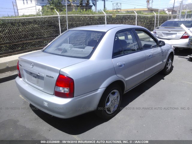 JM1BJ2226X0157834 - 1999 MAZDA PROTEGE DX/LX SILVER photo 4