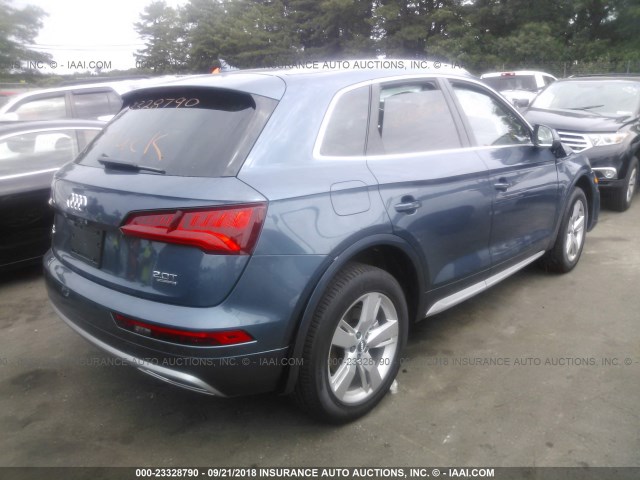 WA1BNAFY6J2216237 - 2018 AUDI Q5 PREMIUM PLUS BLUE photo 4