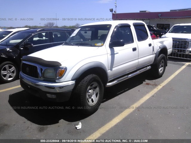 5TEGM92N44Z401783 - 2004 TOYOTA TACOMA DOUBLE CAB PRERUNNER WHITE photo 2
