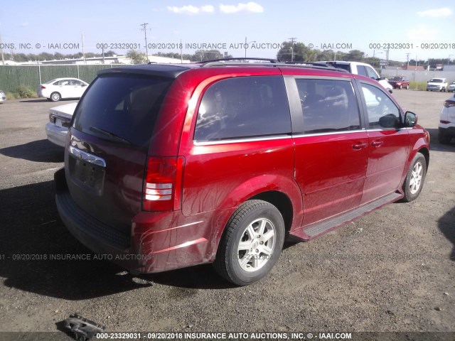2A8HR54P78R662276 - 2008 CHRYSLER TOWN & COUNTRY TOURING MAROON photo 4