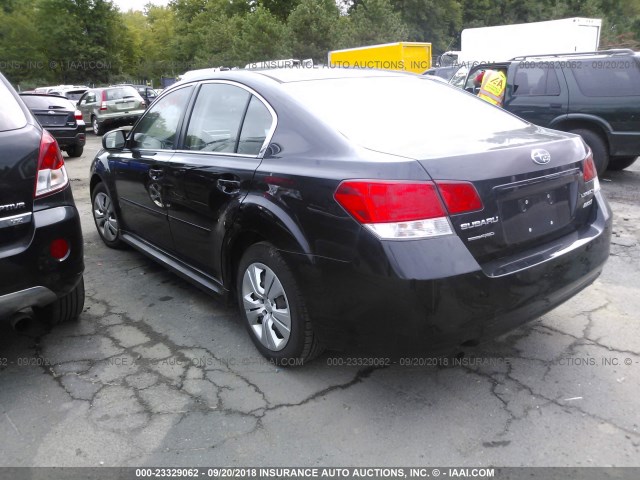 4S3BMBA61D3038420 - 2013 SUBARU LEGACY 2.5I BLACK photo 3