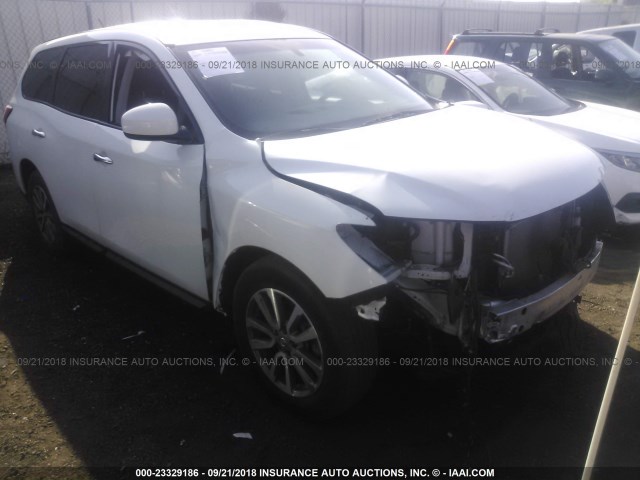 5N1AR2MN6FC627932 - 2015 NISSAN PATHFINDER S/SV/SL/PLATINUM WHITE photo 1