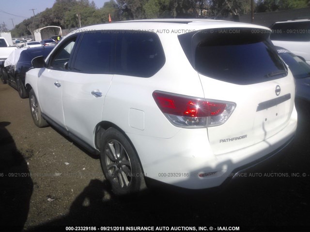 5N1AR2MN6FC627932 - 2015 NISSAN PATHFINDER S/SV/SL/PLATINUM WHITE photo 3
