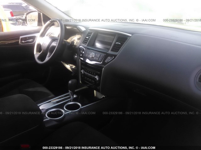 5N1AR2MN6FC627932 - 2015 NISSAN PATHFINDER S/SV/SL/PLATINUM WHITE photo 5