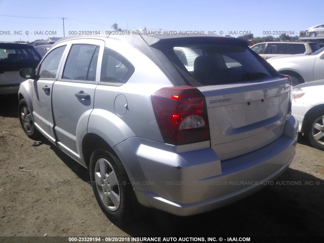 1B3HB28A09D161316 - 2009 DODGE CALIBER SE SILVER photo 3