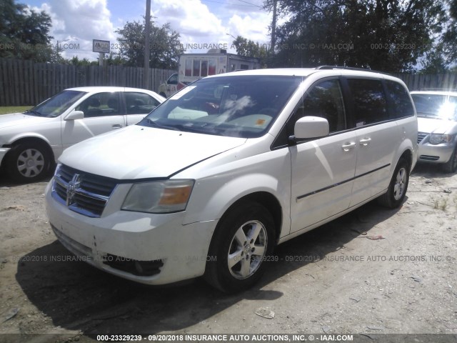 2D8HN54119R584451 - 2009 DODGE GRAND CARAVAN SXT WHITE photo 2