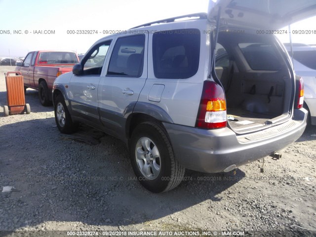 4F2YU091X2KM56212 - 2002 MAZDA TRIBUTE LX/ES ვერცხლისფერი ფოტო 3
