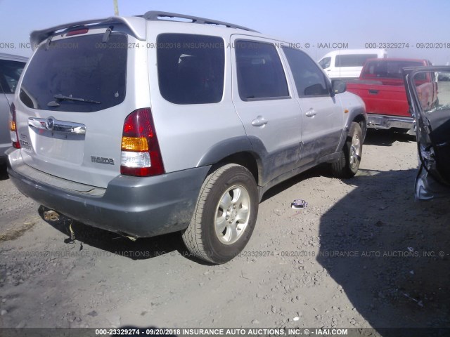 4F2YU091X2KM56212 - 2002 MAZDA TRIBUTE LX/ES SILVER photo 4