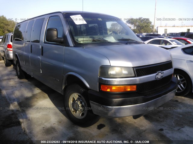 1GAHG39U741222520 - 2004 CHEVROLET EXPRESS G3500  GRAY photo 1