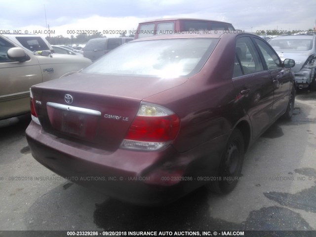 4T1BE32K95U423617 - 2005 TOYOTA CAMRY LE/XLE/SE 红色 照片 4