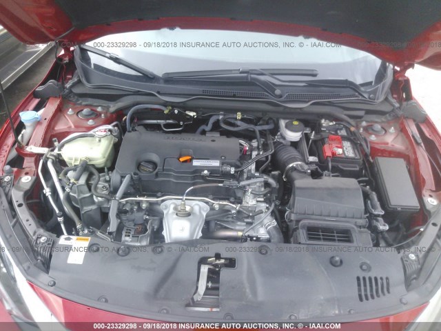 2HGFC2F59HH520576 - 2017 HONDA CIVIC LX RED photo 10