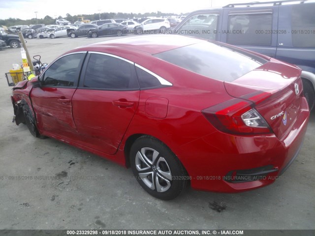 2HGFC2F59HH520576 - 2017 HONDA CIVIC LX RED photo 3