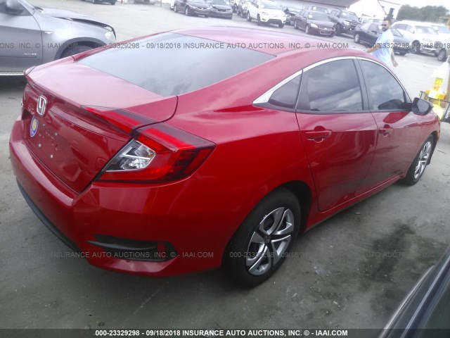 2HGFC2F59HH520576 - 2017 HONDA CIVIC LX RED photo 4